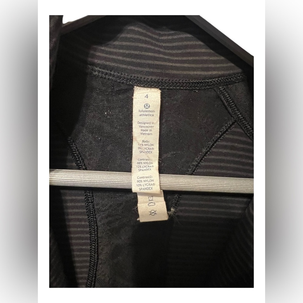 Lululemon Star Runner Pullover – Hyper Stripe Black – Size 4 - Picture 4 of 4